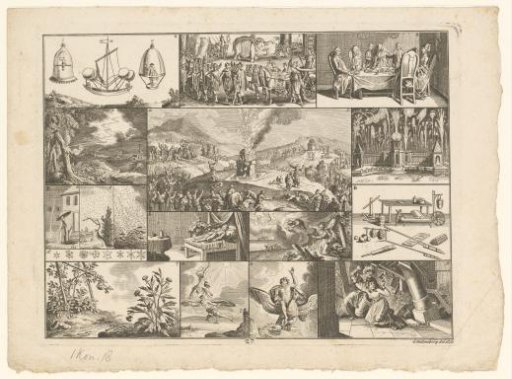 Sheet with various encyclopedic representations