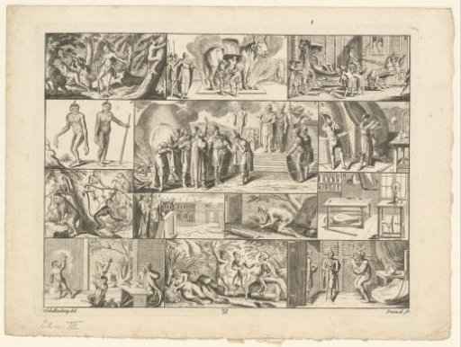 Sheet with various encyclopedic representations