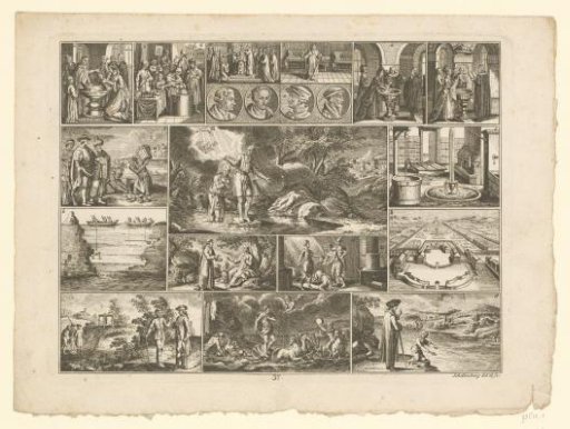 Sheet with various encyclopedic representations