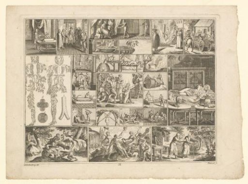 Sheet with various encyclopedic representations