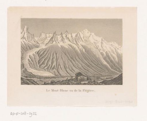 Gezicht op de Mont Blanc vanaf La Flégère