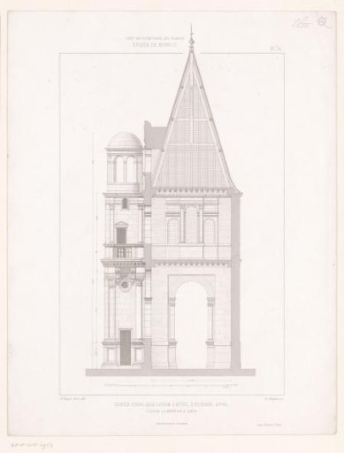 Cross-section of the building Hotel de la Monnaie
