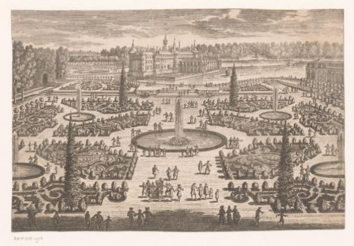 View of Chantilly Castle with garden