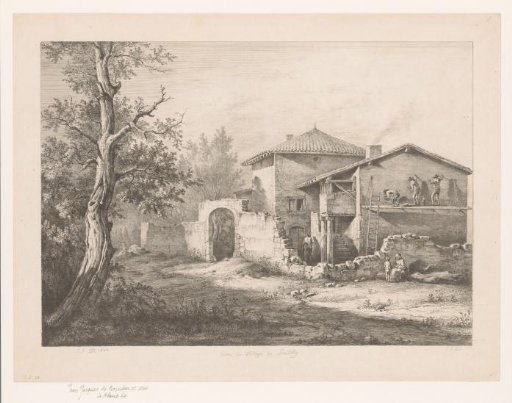 Gezicht op het dorp Lantilly