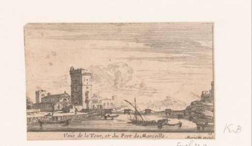 View of the tower and harbor of Marseille