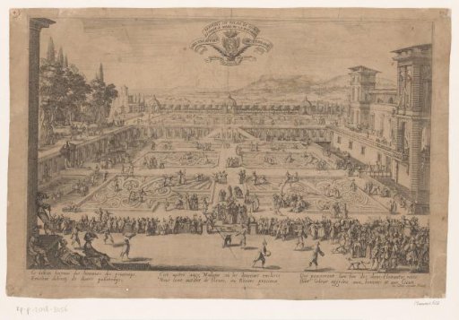 View of the garden of the palace of Nancy