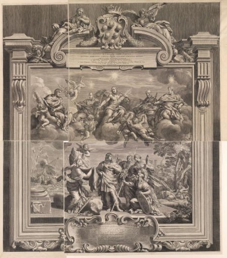 Allegorie op Cosimo III de' Medici in monumentale omlijsting
