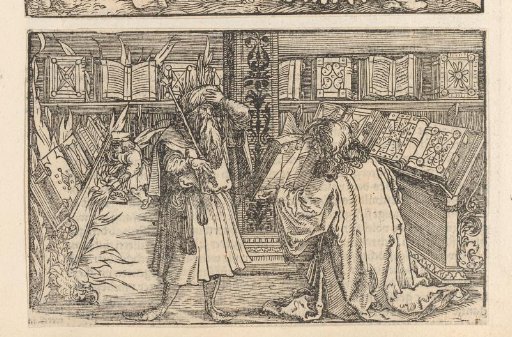 Ruler overwhelmed by a book shown to him