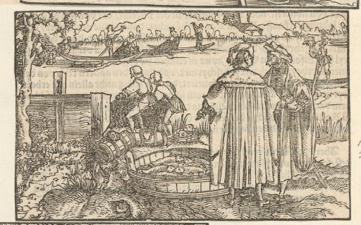 Fish market on the shore of a lake