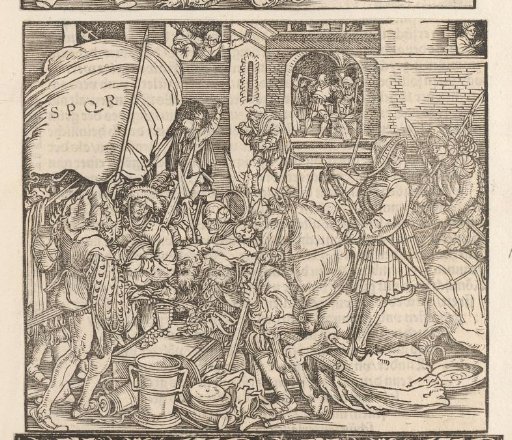 Plundering Roman soldiers