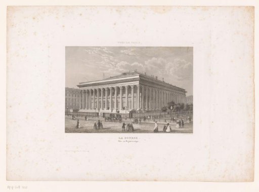 View of the Stock Exchange Building in Paris