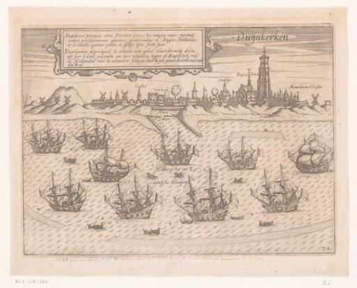 Ten Dutch and Zeeland ships at anchor off Dunkirk, ca. 1605