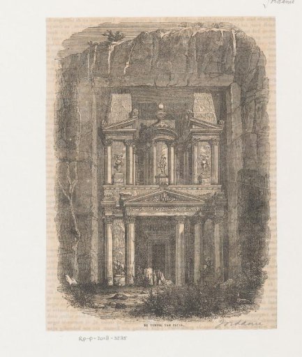 View of the Graftemple Al Khazneh in Petra