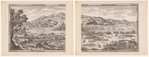 Peace conference on Île des Faisans with kings Louis XIV and Philip IV