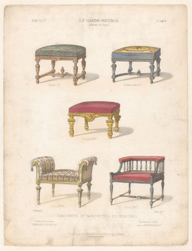 Three stools and two benches for by the window