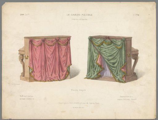 Two pianos with draperies