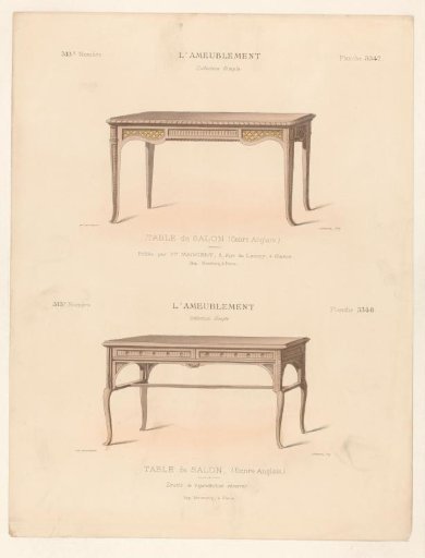Two side tables in the English style