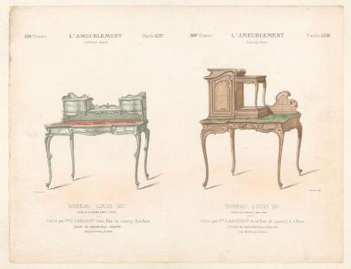 Two desks in the Louis XV style