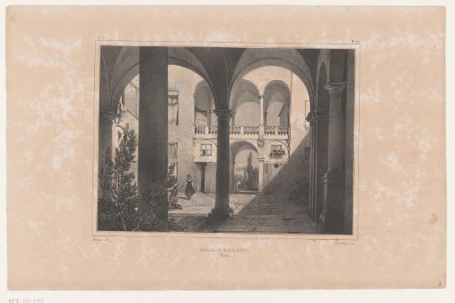 View of the courtyard of Palazzo Scaglia di Verrua