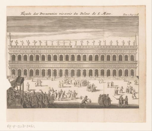 View of the Biblioteca Marciana on St. Mark's Square in Venice