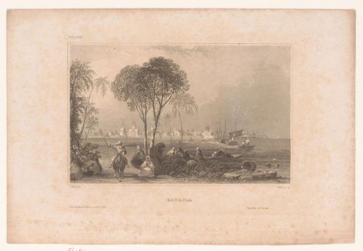 View of Batavia with figures in the foreground