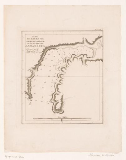 Map of a harbor on the island of Unalaska