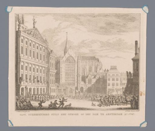 Captain Scheerenberg drives away the rioters