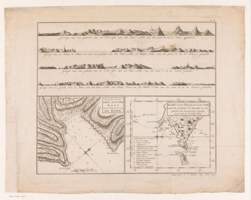 Maps of Tierra del Fuego, Le Maire, and Staten Land