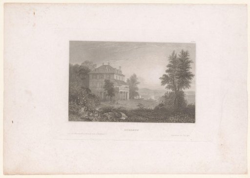 View of Villa Diodati, on Lake Geneva in Switzerland