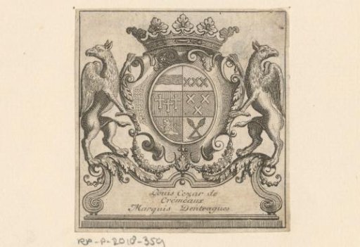 Ex libris of Louis-César de Crémeaux d'Entragues