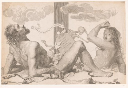 Adam and Eve at the foot of the cross