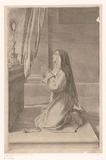 St. Clara in prayer