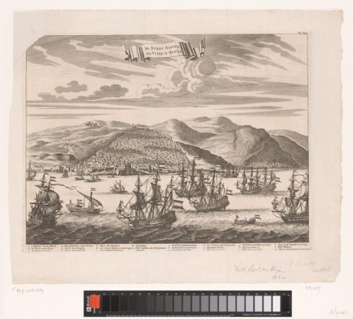 View of the Dutch fleet under Michiel Adriaenszoon de Ruyter before the city of Algiers, 1662