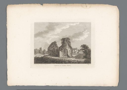 View of the ruins of the church in Jamestown