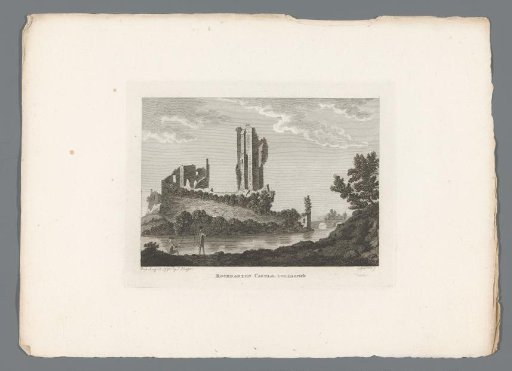 View of the ruins of Rockbarton Castle