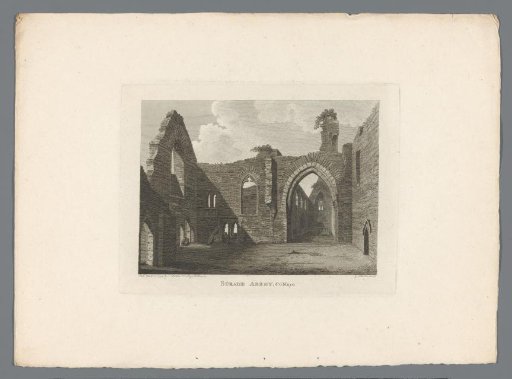 View of the ruins of the abbey of Strade