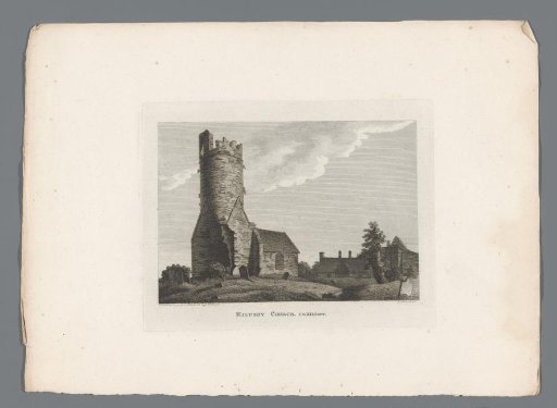 View of the ruins of the church of Kilussy