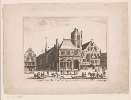 View of the Old Town Hall in Amsterdam