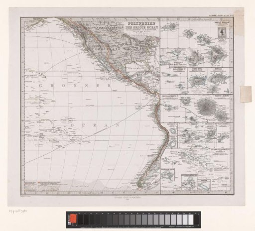 Map of Polynesia and the Great Ocean with a Part of North America