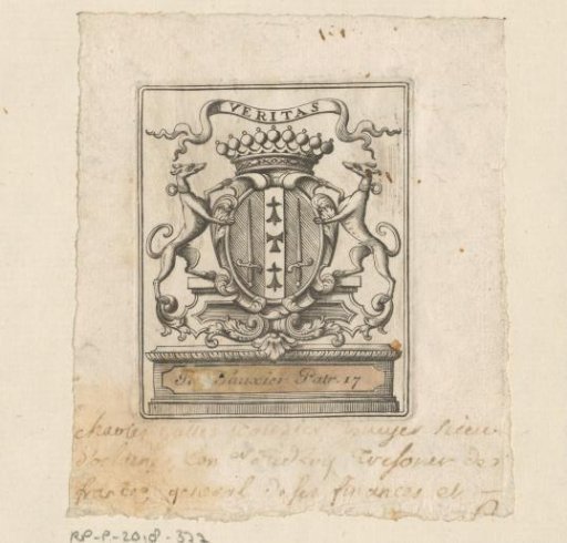 Ex libris of Joseph de Tauxier