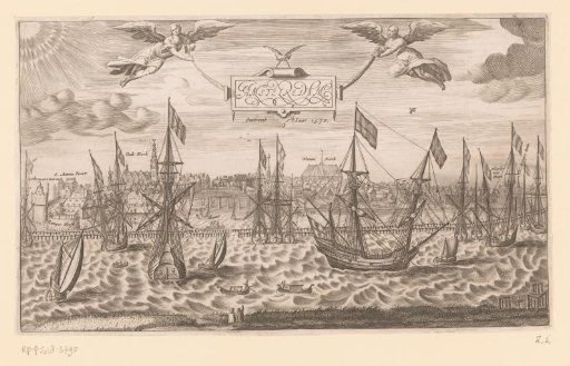 View of Amsterdam around 1570, seen from the gallows field on the other side of the IJ