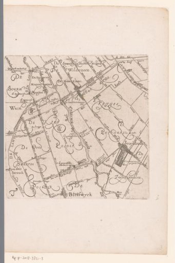 Map of the Hoogheemraadschap of Delfland, with Zevenhuizen and Bleiswijk, upper right part