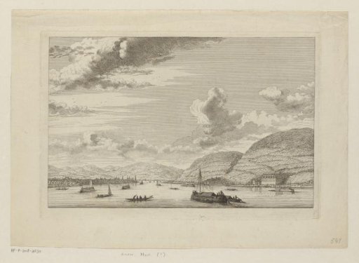 View of a lake with boats