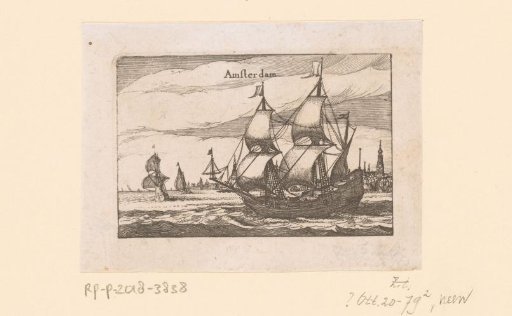View of a Ship on the IJ in front of Amsterdam