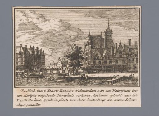 View of the Waalseiland in Amsterdam