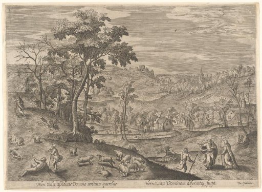 Saint Genevieve traverses the forest