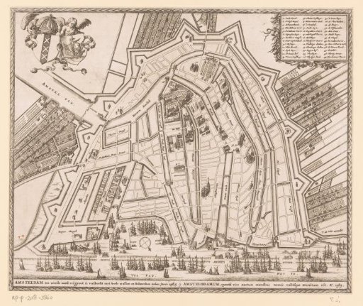 Map of Amsterdam, 1585