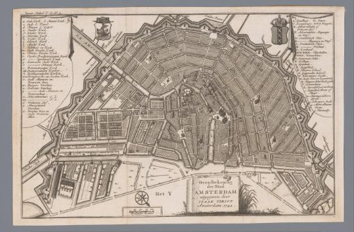Map of Amsterdam, 1742