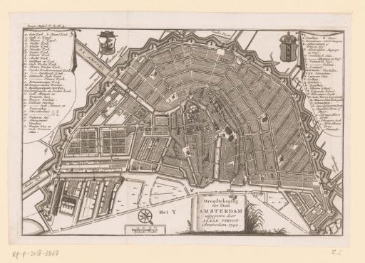 Map of Amsterdam, 1742