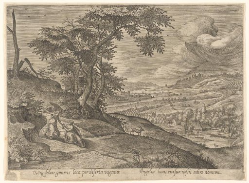 Saint Genevieve with an angel
